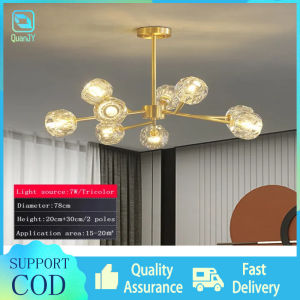 Modern Chandelier Ceiling Light Sala Tricolor Crystal Drop Light Hanging Lights Pendant Lamp Center light for living room Living room light ceiling light crystal lamp drop light dining pendant lights Nordic chandelier kitchen terrace chandelier