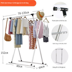 Giá sắt treo quần áo ban công phơi chăn mền gia đình