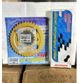 428 HARDEN STEEL SPROCKET SET RS150/RSX GOLD HEAVY-DUTY 428 CHAIN SPROCKET SET RS150 HONDA RSX. 