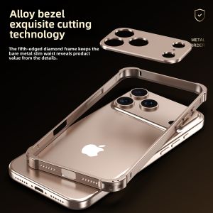 Original Colour Aluminium Frame Metal Bumper Hard Case For IPhone 17Air 17 Pro Max High Quality Alloy Lens Protector Phone Cover