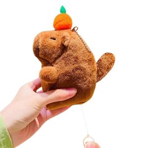 Whimsical Capybara Plush Bag Accessory Realistic Detail Squeeze Toy Keychain Adds Personality to Your Everyday Items