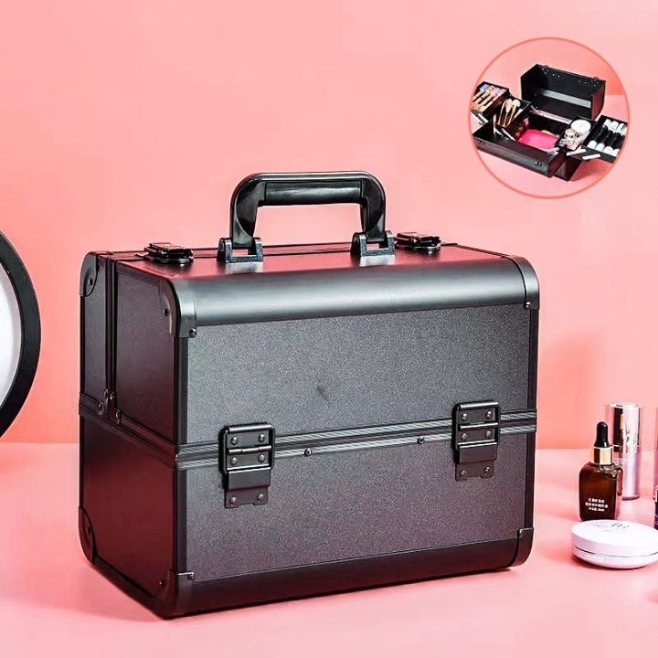 Make-up Kit Cosmetic Organizer Artist Train Travel Storage Carry