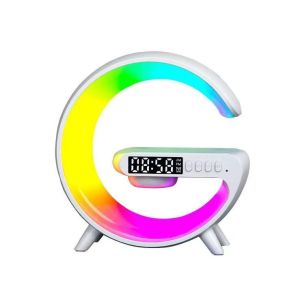 karaoke bluetooth speakers with RGB light surround sound alarm clock desk lamp 6 in 1 HIFI sound quality wireless charger
