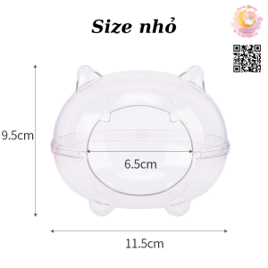 Nhà tắm nhà ngủ gấu trong suốt cho hamter sóc bay...