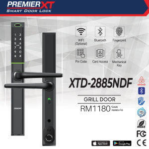 PREMIER XT Smart Door Lock – Model XTD-2885NDF (For Grille Door)