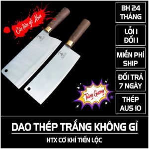 COMBO BỘ 2 DAO LÀM BẾP CAO CẤP THÉP AUS10 KHỔNG GỈ ( CHẶT THÁI).