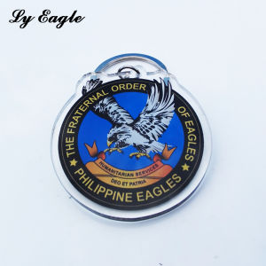 Ly eagle Original design acrylic the fraternal order of eagles high-quality double-sided pattern keychain Size 3.2cm