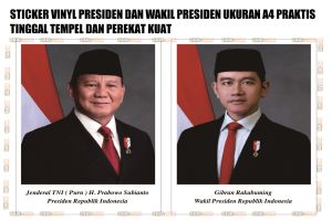 PRESIDEN PRABOWO GIBRAN STICKER VINYL  BAHAN ANTI AIR TINGGAL TEMPEL / BISA COD
