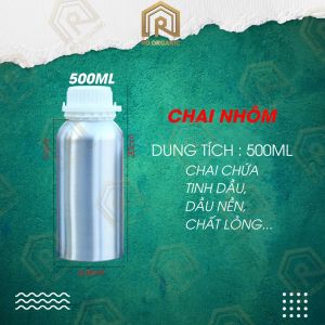 (HCM) Phụ Kiện Chai Nhôm Dung Tích 1000ml 500ml250ml Chứa Tinh Dầu Hóa Chất Bảo Vệ Bảo Quản Chất Lỏng - Rô Organic