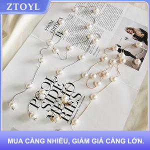 【ZTOYL】 Ngọc Trai Phụ Nữ Của Vành Đai Đơn Giản Có Thể Điều Chỉnh Kim Loại Mỏng Chuỗi Vành Đai Cho Phụ Nữ Ăn Mặc Skinny Dây Thắt Lưng Trang Trí Đồ Trang Sức