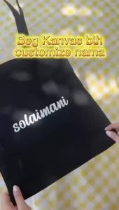 Tote Bag Student Custom Name Canvas Bag Personalized Name Writing Cloth Bag Custom Bag Printing No MOQ