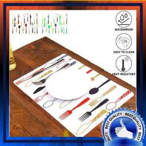 ( 2pcs ) 40x28cm Tatakan Piring Tahan Air Alas Piring Dekorasi Meja Makan