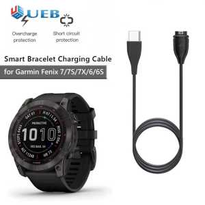 1m/17cm Magnetic Charging Cable Replacement Parts Magnetic Charging Wire Accessories Smart Watch Charging Cable Portable for Garmin Fenix 7/7S/7X/6/6S