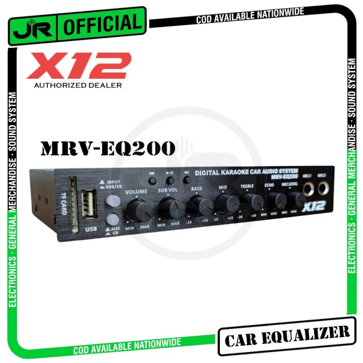 X12 (MRV-EQ200) Preamp Parametric Equalizer with Subwoofer Output, Mic ...