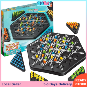 New Geometry Chain Puzzle Triangle Chess Table Games Rubber Band Training Educational Toys for Kids