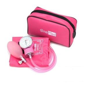 Onemed T200 Tensimeter Aneroid Alat Ukur Darah Warna Pink