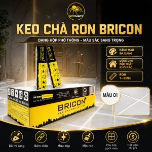 Keo Chà Ron BRICON Chính Hãng Dạng Hộp 1Kg Màu Trắng Cao Cấp Keo Chít Mạch Gạch Nội Thất Dễ Thi Công