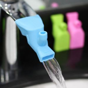 WU552 เด็กๆ ซิลิโคน ห้องครัวห้องน้ำ หัวฉีดอ่างล้างจาน อุปกรณ์ซักผ้า ต่อก๊อกน้ำ อุปกรณ์เสริมอ่างล้างจาน ตัวขยายก๊อกน้ำ อุปกรณ์ก๊อกน้ำ