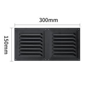 MIRELAE Square Metal Vent Cover Stainless Steel Built-in Insect Screen Louver Air Vents Grille White Black Air Vents Cover Bathroom Home Office