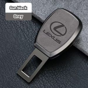 คุณภาพสูง1ชิ้นหัวเข็มขัดเข็มขัดนิรภัยรถขจัดเสียงหัวเข็มขัดขยายสัญญาณเตือนเบาะรถยนต์ที่มีตัวล็อกกันชนภายในรถอุปกรณ์ตกแต่งรถทุ่มเทสำหรับ Lexus LX 470 ES 350 LX 450 RX 350คือ350 NX 350 GX 470เป็น F LS 400 LS 460 RC ES 330 GS