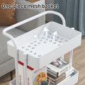 3 Tier Trolley Cart Organizer Heavy Duty Rolling Utility Cart with Wheels and Handle. 