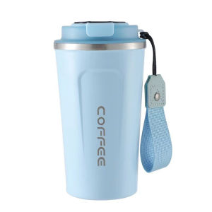 【COD】Travel Mug Insulated Coffee Cup With Rope Leakproof Lid Water Cup Bottle Vacuum Insulation Stainless Steel For Hot And Cold Water Coffee And Tea  For Travel Office School Party   Aatroxw