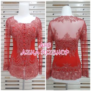 atasan kebaya pesta merah
