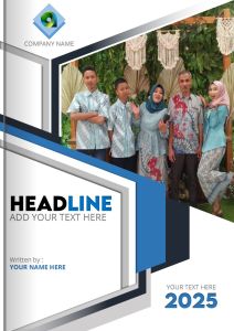 Sampul Buku Makalah Bentuk Template PPT Ukuran A4 Model Potrait