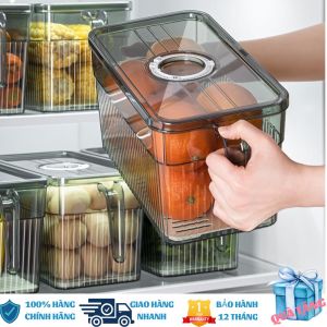 [Siêu Tiện Lợi] Hộp nhựa đựng thực phẩm hộp bảo quản thực phẩm tủ lạnh trong suốt có khay lót đáy và tay cầm tiện lợi