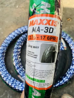 (2.75/17) Vỏ Maxxis 3D (Kim cương) dùng ruột cho xe số Wave RS Dream Future Jupiter... - Vỏ sử dụng ruột