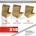 Textstyle T4 T5 T6 T-Mailer Box Corrugated Mailer Brown Kraft Box Packaging Shipping box Gift Box  - Set of 10. 