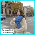 Syal Fashion Korea Wanita Pria Cashmere Immitation Scarf Wool Winter Autumn Musim Semi Dingin Motif Polos Bahan Tebal Nyaman Sejuk DIngin Untuk Unisex Ukuran panjang 200cm lebar 65cm. 