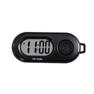 LANCE Key Display Digital Electronic Clock Keychain Oval Watch Table Time Display Mini LED Digital Clock Study Pocket Watch Small Electronic Watch Keyring Student