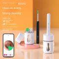 NE3-D Visual Ear Pick with Camera - HD Otoscope for Adults/Kids, 8-Piece Set with Headband & Magnifying Light, 50mins Battery (Black/White). 