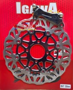 Disc brake lebar BEAT STREETBEAT POPBEAT DELUXEBEAT F1BEAT INJEKSI ESP NEWBEAT ESP F1BEAT CBSBEAT NIN CBS piringan besar 260mm olus breket model ktc psm rcb disc cakram honda matic