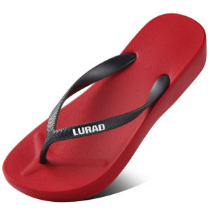 [Free Shipping] Womens anti-slip beach flip-flops high-heeled thick-soled sandals summer slippers wedge casual outdoor sandals Korean style