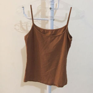 Tanktop Wanita Yutind Blok Warna Polos Tali Kecil Soft Singlet Kaos Dalam Cewek-Aurora Store(COD)