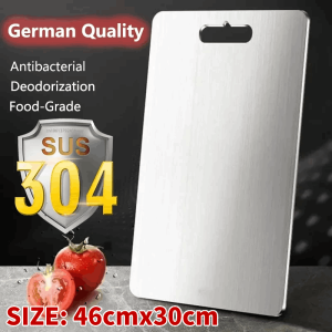 【304 Stainless Steel】Anti-Bacterial Non Moldy Double Sided Cutting Board For A Healthier Kitchen