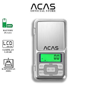 ACAS QZ-202 Timbangan Emas Mini Digital 200 Gram / 0.01 Gram Tombol Stainless Akurasi LED kecil 200gr Saku Mas Perhiasan Kopi Bumbu Pocket Scale Digital Scale Portable 200gram / 0.1gr