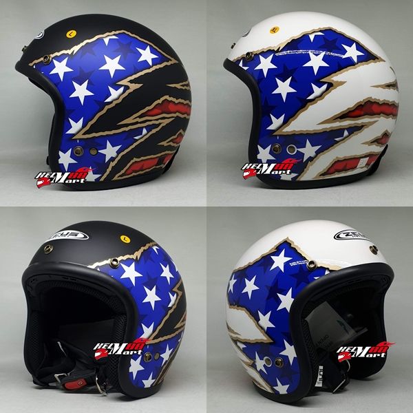 Helm Zeus 385C BD1 Helm Retro Helm Zeus ZS385 ZS-385c