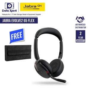 Jabra Evolve2 65 Flex Portable Professional Wireless Headset Active Noise Cancellation ANC Headphone Hybrid Working