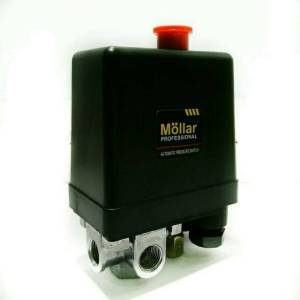 MOLLAR / IWA Otomatis Kompresor Angin 4 Cabang Lubang Way Automatic Pressure Switch Compressor Drat 1/4"