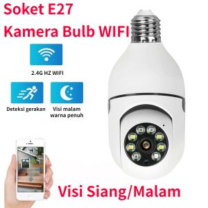 NEW Kamera Pengawasan Bulb IP Kamera 1080P WiFi 5G Kamera Full Color Night Vision Automatic Tracking Home Security / CAMERA FULL HD 1080P