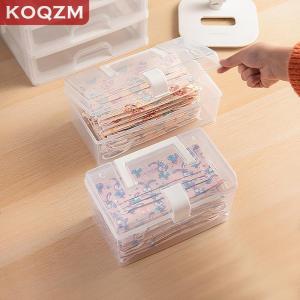 [COD] KOQZM KITCHEN Mask Storage Box With Handle Household Dust-proof Sealed Large-Capacity Box Waterproof Dustproof Sundries Storage Box Holder