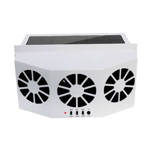 🔥พัดลมดูดอากาศแบบพกพาสำหรับรถบรรทุก SUV 3 หัวพัดลมระบายอากาศอัตโนมัติชาร์จพลังงานแสงอาทิตย์ดูดอากาศเย็นภายใน 2.4V