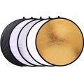 【Sabai_sabai】รีเฟล็กซ์(Reflector)แผ่นสะท้อนแสง 5 in 1 พร้อมซองใส่ แบบพกพา 30CM Mini Multi Functional Collapsible Light Reflector. 