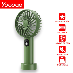 Yoobao F3S 3 in 1 Hand held Desktop & Hanging Type-C Charging 2000mAh Fan with 3 Stall Wind and Noiseless Design