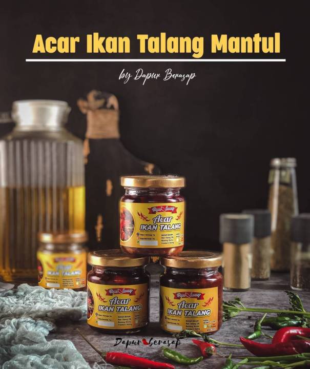 DAPUR BERASAP Acar Ikan Talang 200gm | Acar Ikan Masin Talang Homemade Halal Produk