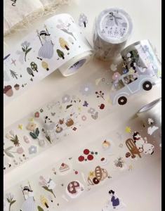 YiEr Studio Vintage Forest Picnic Girl WashiTape DIY Card Making Scrapbooking Plan Decorative Sticker2026