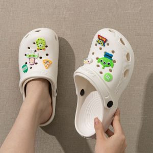 Free Shipping MenS Summer Outdoor Thick-Soled Non-Slip Clogs New Style Beach Sandals Closed-Toe Half Slippers For Women